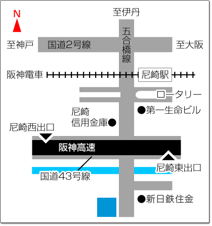 通信システム事業部・関西事業所地図