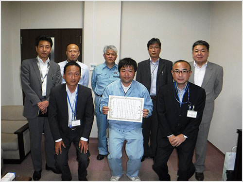 関西電力㈱ 滋賀電力部より感謝状を授与